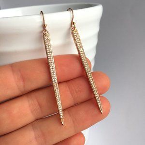 Rose Gold CZ Spike earrings ~ Last Pair!